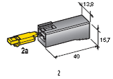 [4440130] 1-WAY POWER CONNECTORS - FEMALE HOUSING polarized - Color: gray (1) 