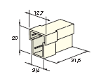 [4510190] MULTIPLE 6.3 MALE holder white 2-pol. 
