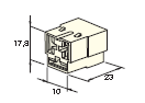 [4510220] MULTIPLE 6.3 FEMALE holder white 3-pol. 