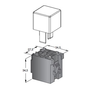 [4510245] Mini relay socket - Material: PA - Color: white 