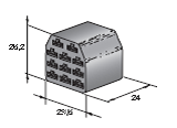 [4510296] MULTIPLE 6.3 FEMALE holder white 11-pol.