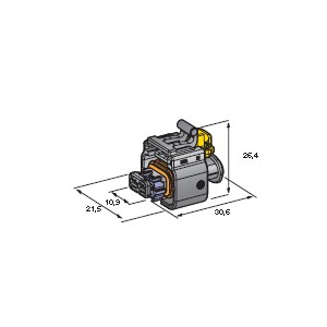 [4510801] C280 2-pol. F. Holder for BDK & BSK terminals black / S.L: violet 