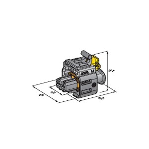 [4510830] C280 2-WAY F. Holder for JPT terminals black 