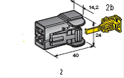 [4540345] 2-WAY POWER CONNECTORS - FEMALE HOUSING polarized - without SL - Color: gray 