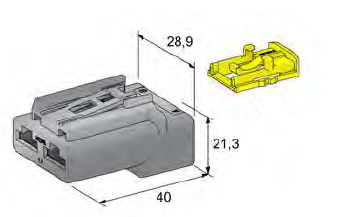 [4540503] 2-Way Power Connectors - Female housing polarized - Color: green 