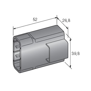 [4540805] 3-pin Power connector housing - male Housing color: black 