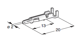 [49113] PIN MATE-N-LOK M2 - Cable cross-section: 0.5-2.5mm² - Material: CuZn-Sn - Reel: 5000 pieces