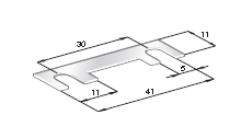 [0200299] Strip fuse 100A - U-shape - 30mm hole spacing 