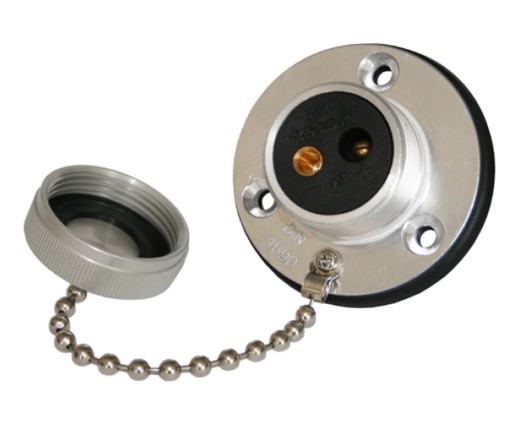 [6.00927.000] Socket 2-pin DIN 14690 with seal in the screw cap