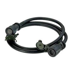 [6.00938.005] Military plug according to VG 96 923, connecting cable with 1 plug pin contacts and 1 plug socket contacts, length 2.8 m 
