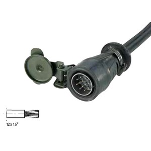 [6.00944.003] Military plug according to VG 96 923, connecting cable with 1 plug with hinged cover, length 2.2 m 