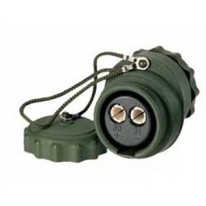 [6.00964.000] 2-pin military connector, 24 V according to VG 96 917, coupling with screw caps 