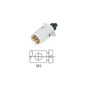 [6.00998.900] Trailer plug 12 V, 7-pin, plug according to ISO 3732, S version, plastic, with screw contacts 