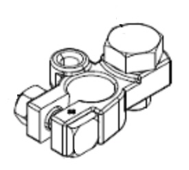 [66042.1-T] Battery Terminal (+) - M12x20 Screw - 35-120mm² - connection point for temperature sensor