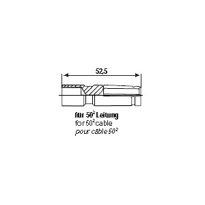 [7.00941.001] 2-pole military connector, 24 V to VG 96 917, socket contact socket, crimp/solder contact for 50 mm² cable
