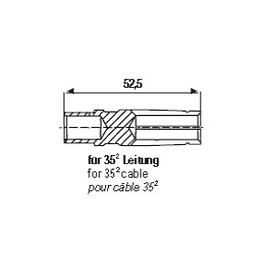 [7.00941.008] 2-pol. Militäry Connector, 24 V - VG 96 917, Connector-Terminal (F) - 35 mm²
