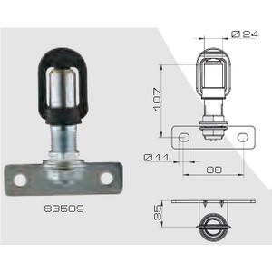 [83509] Push-on tube with transverse angle bracket