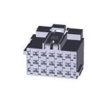 [967623-3] Connector female, unpopulated, 15-pin, straight, 3-row, colour: yellow