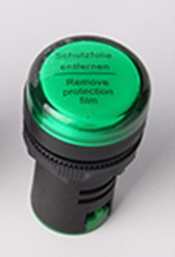 [AD16-22DSG] Control light - green - installation - D: 22mm