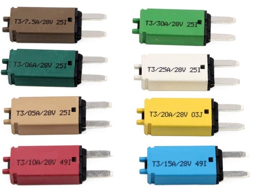 [AFM.28T3-07.5A] Automatic Circuit Breaker 7.5A 28V MINI - manual reset