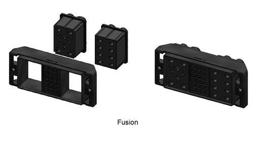 [C1235] Fuse holder module - (3 x UniVal / UniOTO Fuse, 1 x Mini Relay Closer, 1 x Power Relay, 2 x MaxiVal / MaxiOTO Fuse, 24x 280er TE MCP2.8mm Feld für z.B. Relays 280er, Minifuses