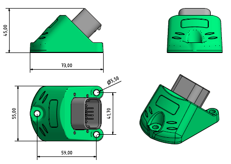 [CAN102019.014] CAN I/0 Modul - 6 Output or 6 Input (all Out-/Input Pin's are possible to combination) + 1 Input + 3 Output - 5-36V - Ausgänge: 2A - Schutzklasse: IP6K9K