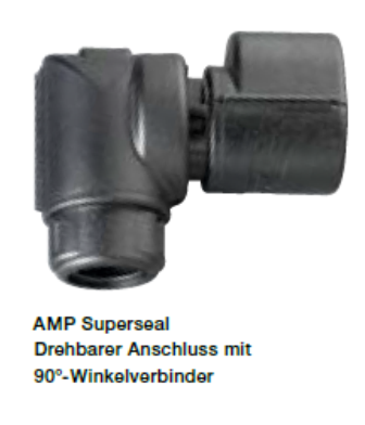 [CI12-90-AS3] ABB - 90 degree bent connector housing 3-pin. - AMP Superseal - NC12