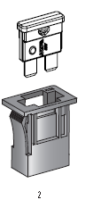 [0300331] UNIVAL holder for housing installation without crimp contacts - color: black