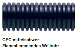 [CPC08/0.14] ABB Flame retardant conduit CPC Medium weight - FR Co-Polyester - NW 7,5 - black - 140mm section