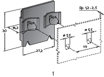 [0300392] Mounting plate - color: black spigot 5.5mm 