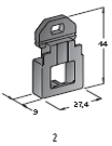 [0300430] Mounting plate - hole size M5 - color: black 