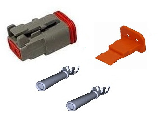 [DT06-2S-KIT] Deutsch-Stecker komplett 2-polig - KIT