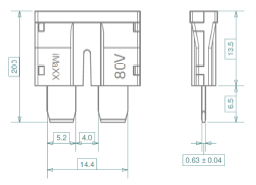 [F1805] normOTO Blade Fuse 80 Vdc 5 A beige