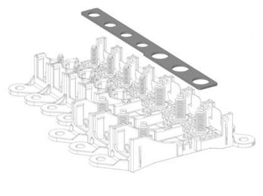 [0301226] Bridge for MegaVal holder 5555888-4Midi + 3Mega