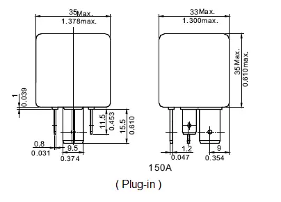 [HSRS112C1150] Powerrelay 12V - Changer - 150A - without bracket - sealed