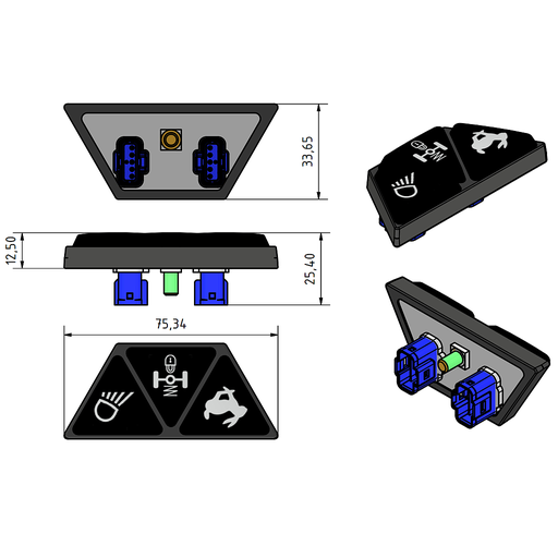 [HSW220101] CVEP HexSwitch V1 - 1 x EDAC Connector
