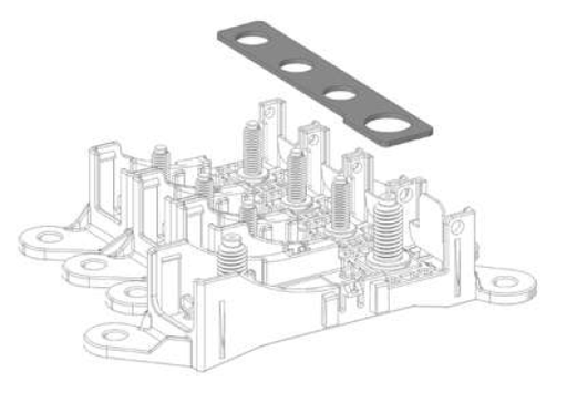 [0301250] Bridge for MegaVal holder 5558-3Midi + 1Mega