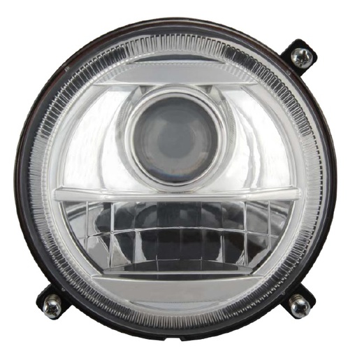 [LH.X.0017] LED Headlight with Low-, Highbeam and DLR (Type B) - round - E-mark
