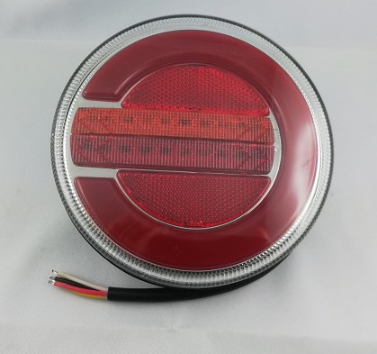 [LR.X.0012] LED Rear Light round - Function: Tail/Turn/Stop - 10-30V - 18W - D:142/H:30mm - right
