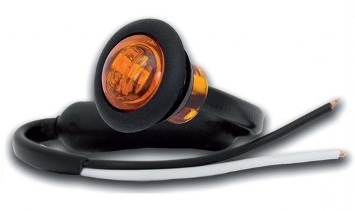 [LS.X.0005] LED Side Warning / Marker Light 12/24V - diameter 28mm - amber