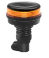 [LW.X.0010] Rotating beacon LED 10-30V - 36W, flexible pipe socket attachment, black plastic cover