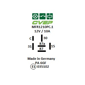 [MFR1210PC.2] Zeitrelais 12V - 10A - Typ D - einstellbar mit Poti - 0,12sec-12h - abfallverzögert - C-Ausgang Spannungswächter
