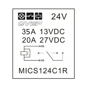 [MICS124C1R] Micro Relay 24V - Changer - 10/20A - Resistor - sealed