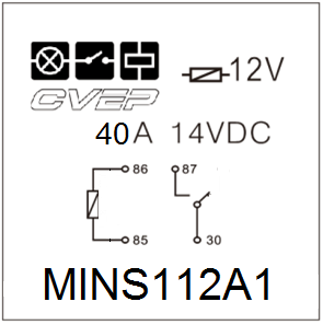 [MINS112A1] Relais Schließer 12V 40A