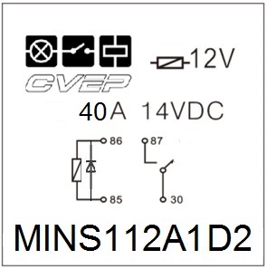[MINS112A1D2] Relais Schließer 12V 40A