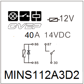 [MINS112A3D2] Relais Schließer 12V 40A