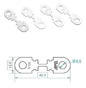 [MSO-060] stripOTO Schraubsicherung 32 Vdc 60 A, O-Ausführung