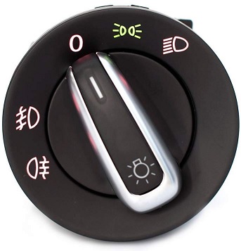 [SL.1.0001] Vehicle Light Switch 12V - round - Rotary Switch 3P+2
