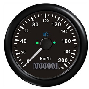 [TD85-125K] Tachometer mit Kilometeranzeige - D:85mm - Ring: Edelstahl