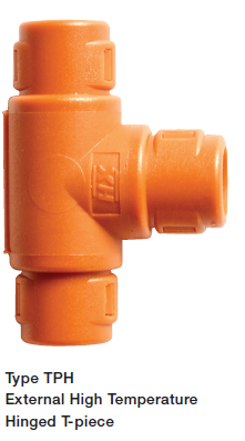 [TPH081208] ABB - External Hinged T-piece - Series TPH - NC 08/12/08 - Color: Orange - Material: PA6